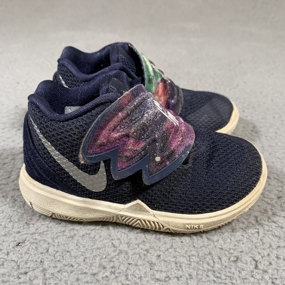 Kids Nike Kyrie‎ Irving 5 Navy Blue Basketball Shoes AQ2458-900 Toddler Size 5C